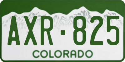 CO license plate AXR825