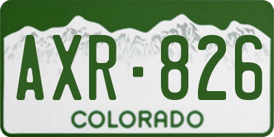 CO license plate AXR826