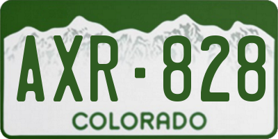 CO license plate AXR828