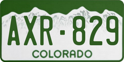 CO license plate AXR829
