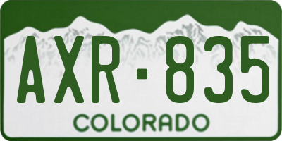 CO license plate AXR835