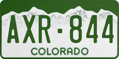 CO license plate AXR844