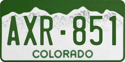 CO license plate AXR851