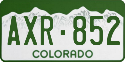 CO license plate AXR852