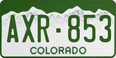 CO license plate AXR853