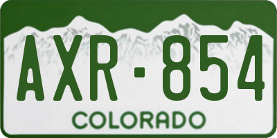 CO license plate AXR854