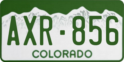 CO license plate AXR856