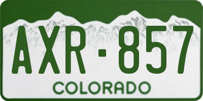CO license plate AXR857