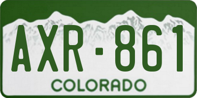 CO license plate AXR861