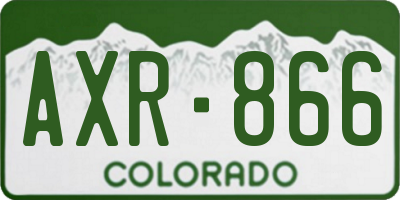 CO license plate AXR866