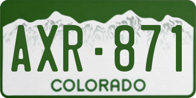 CO license plate AXR871