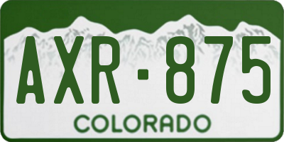CO license plate AXR875
