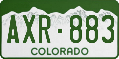 CO license plate AXR883