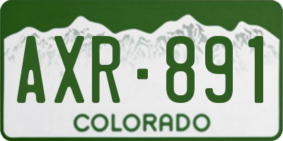 CO license plate AXR891