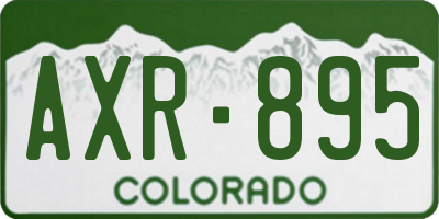 CO license plate AXR895