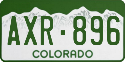 CO license plate AXR896