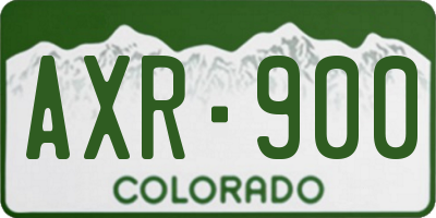CO license plate AXR900