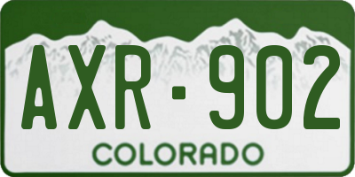 CO license plate AXR902