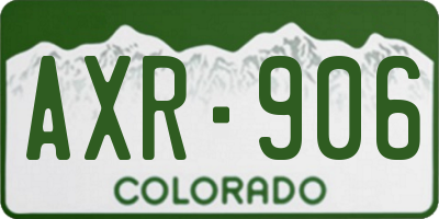 CO license plate AXR906