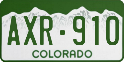 CO license plate AXR910