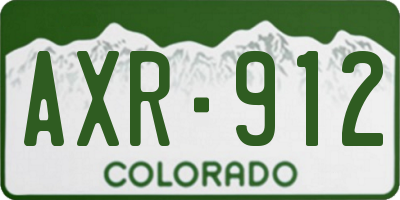 CO license plate AXR912