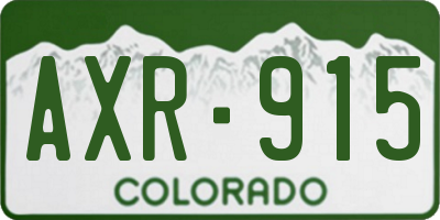 CO license plate AXR915