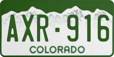 CO license plate AXR916