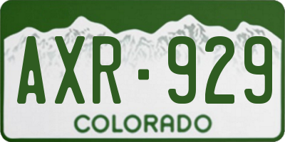 CO license plate AXR929
