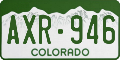 CO license plate AXR946
