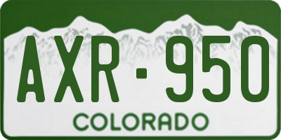 CO license plate AXR950