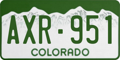 CO license plate AXR951
