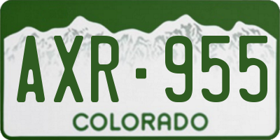 CO license plate AXR955