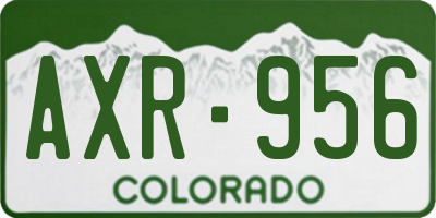 CO license plate AXR956