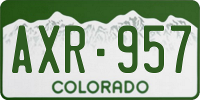 CO license plate AXR957