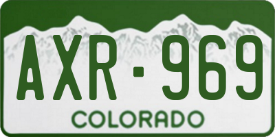 CO license plate AXR969