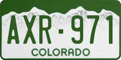 CO license plate AXR971