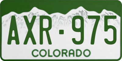 CO license plate AXR975