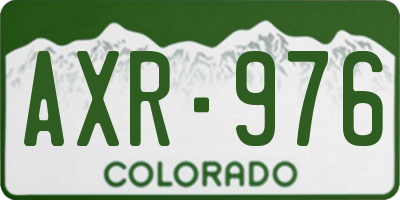 CO license plate AXR976