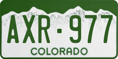 CO license plate AXR977