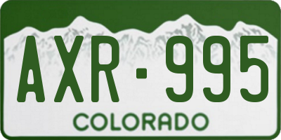 CO license plate AXR995
