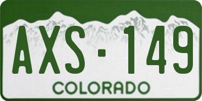 CO license plate AXS149