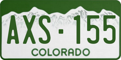 CO license plate AXS155