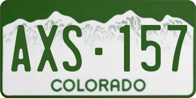 CO license plate AXS157