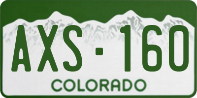 CO license plate AXS160