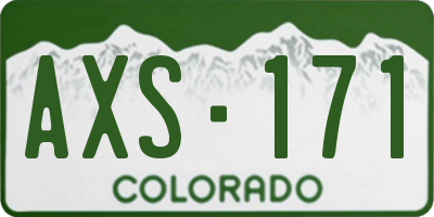 CO license plate AXS171