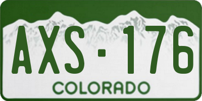 CO license plate AXS176