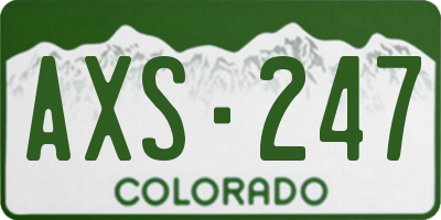 CO license plate AXS247