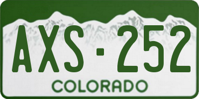 CO license plate AXS252