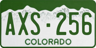 CO license plate AXS256