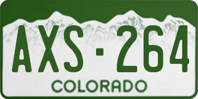CO license plate AXS264